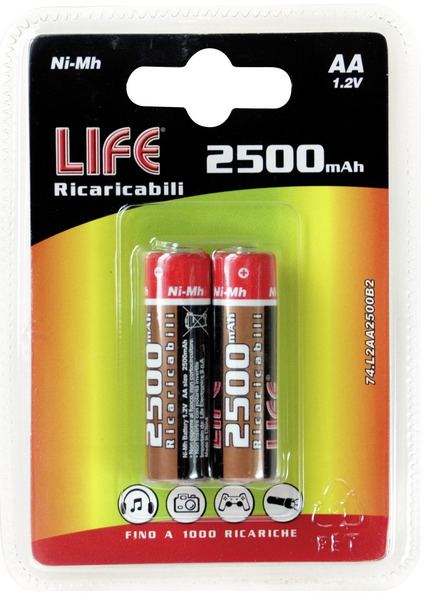 BATTERIA NI-MH AAA   1100mAh BL.2 LIFE PREZZO PER BLISTE - immagine 1